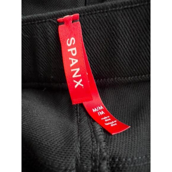 Spanx Jean-ish Ankle Leggings Pullon Pants Pockets Medium Black Basic Staple - Picture 5 of 7